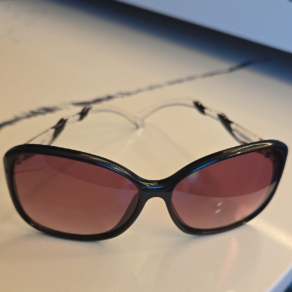 Spy Fiona Women's Black Frame Sunglasses with Pink Lenses